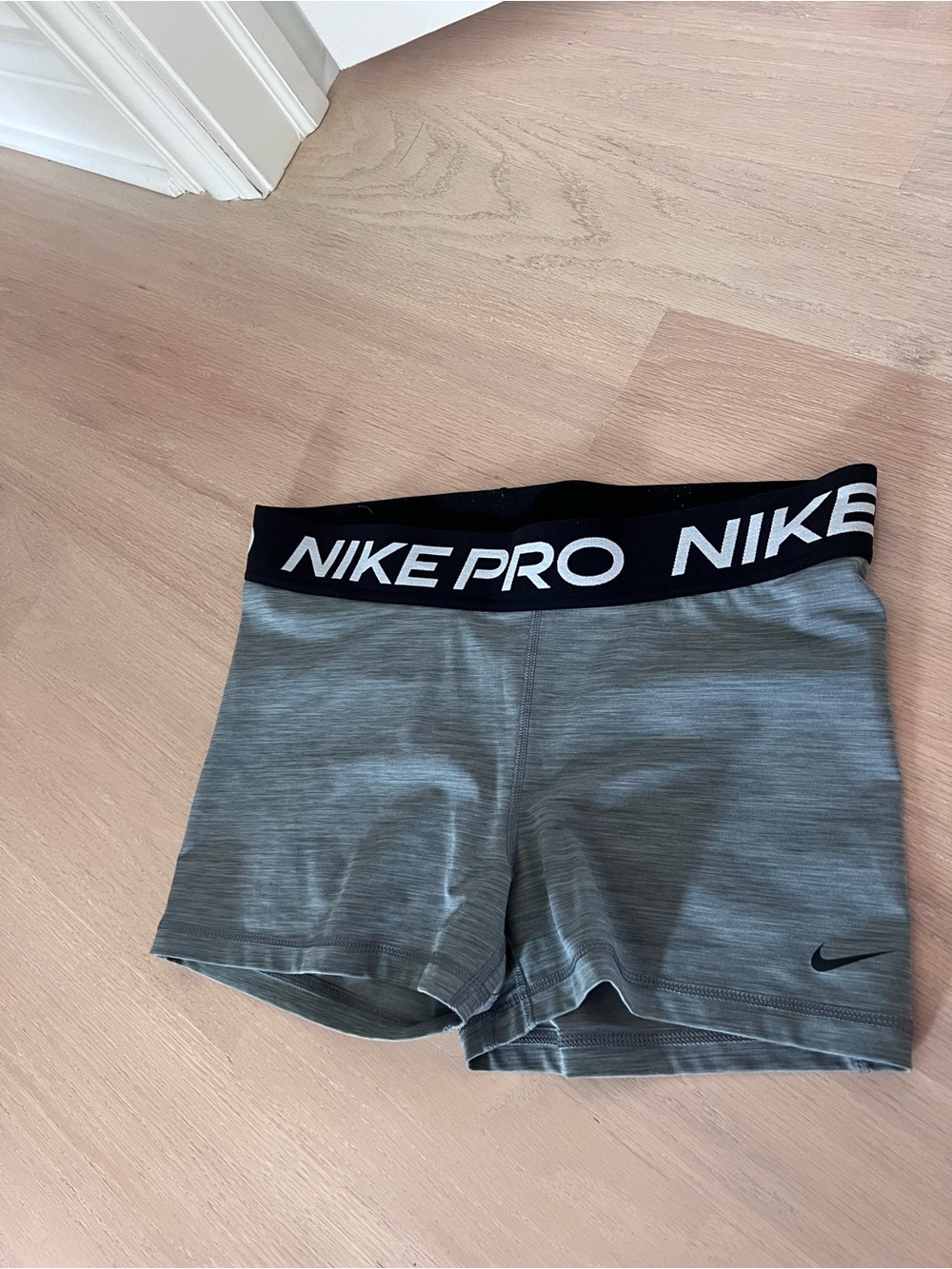 Nike Pro Bike Shorts Gray Black Large
